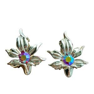 Vintage Emmons Magic Wand earrings clip on signed